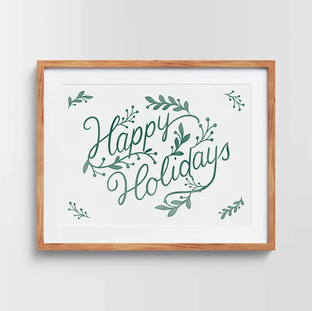 Happy_Holidays_Foliage_Typography